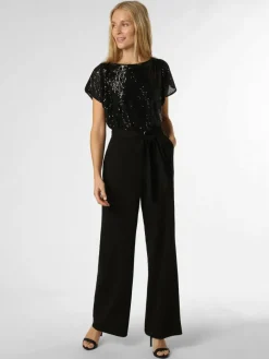 Swing Hosen|Kleider*Damen Jumpsuit schwarz uni