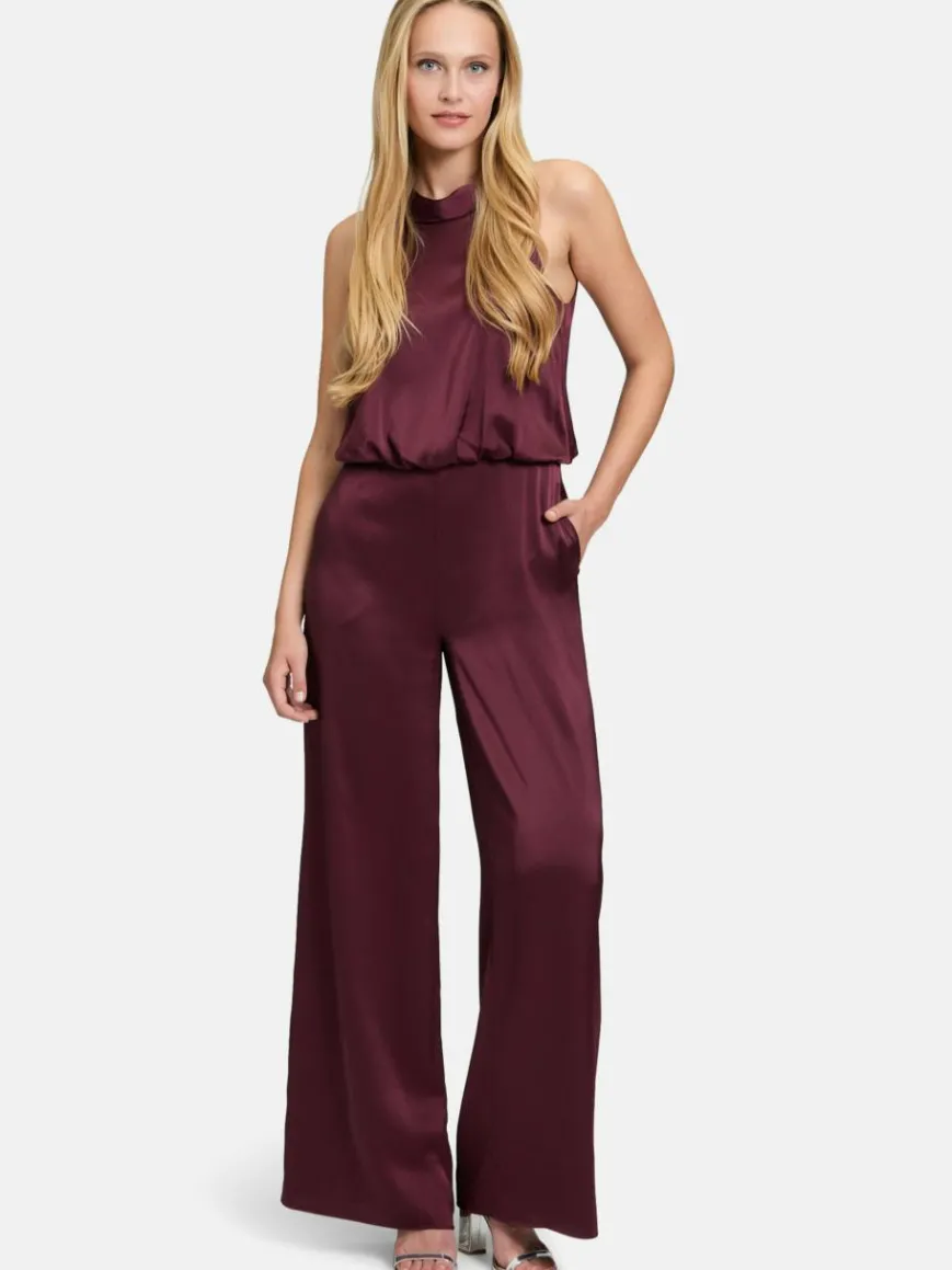 Vera Mont Hosen*Damen Jumpsuit bordeaux uni