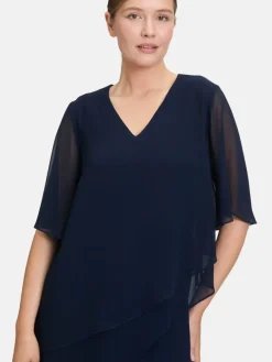 Vera Mont Hosen*Damen Jumpsuit marine blau uni