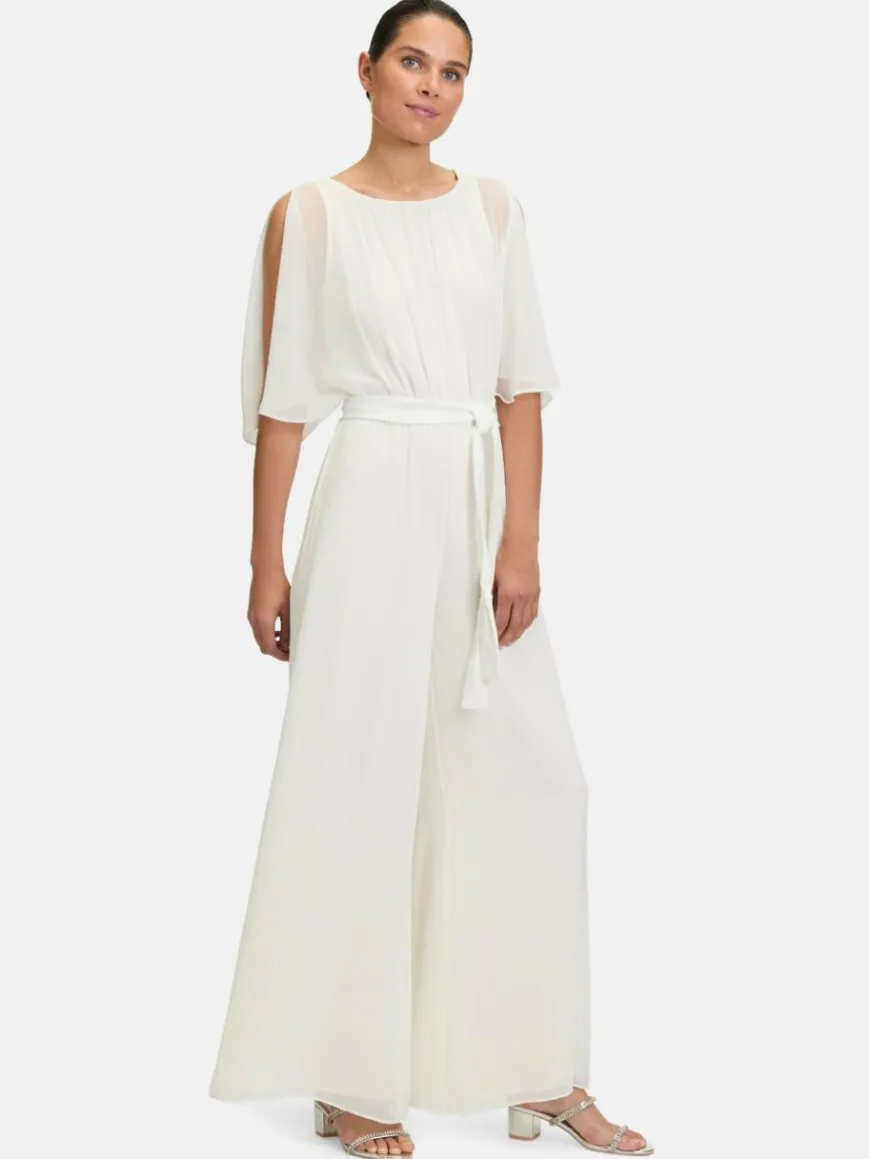 Vera Mont Hosen*Damen Jumpsuit weiß uni