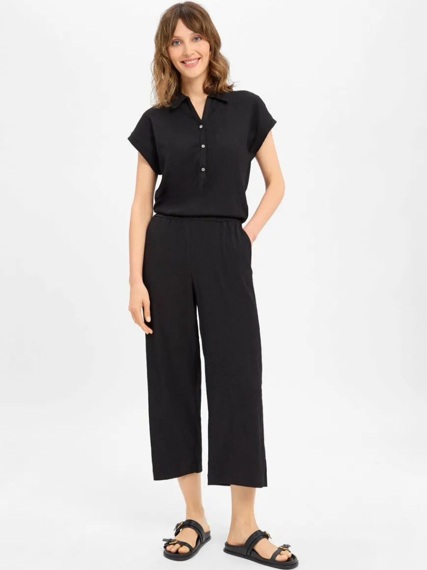 Opus Hosen*Damen Jumpsuit - Melti schwarz uni