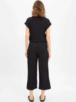 Opus Hosen*Damen Jumpsuit - Melti schwarz uni