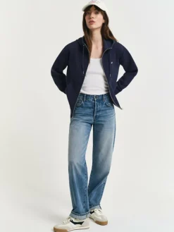 Gant Sweatshirts & Sweatjacken*Damen Kapuzenjacke marine uni