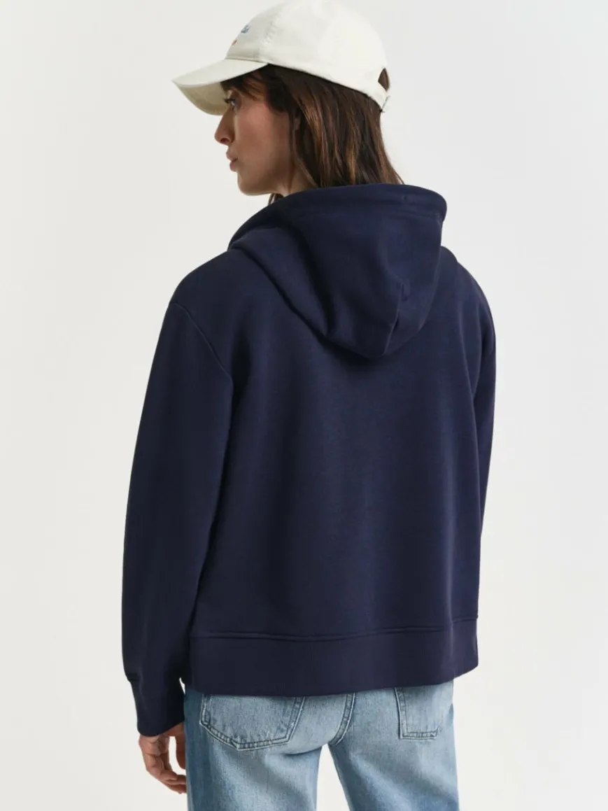 Gant Sweatshirts & Sweatjacken*Damen Kapuzenjacke marine uni