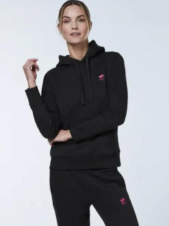 Polo Sylt Sweatshirts & Sweatjacken*Damen Kapuzenpullover schwarz uni