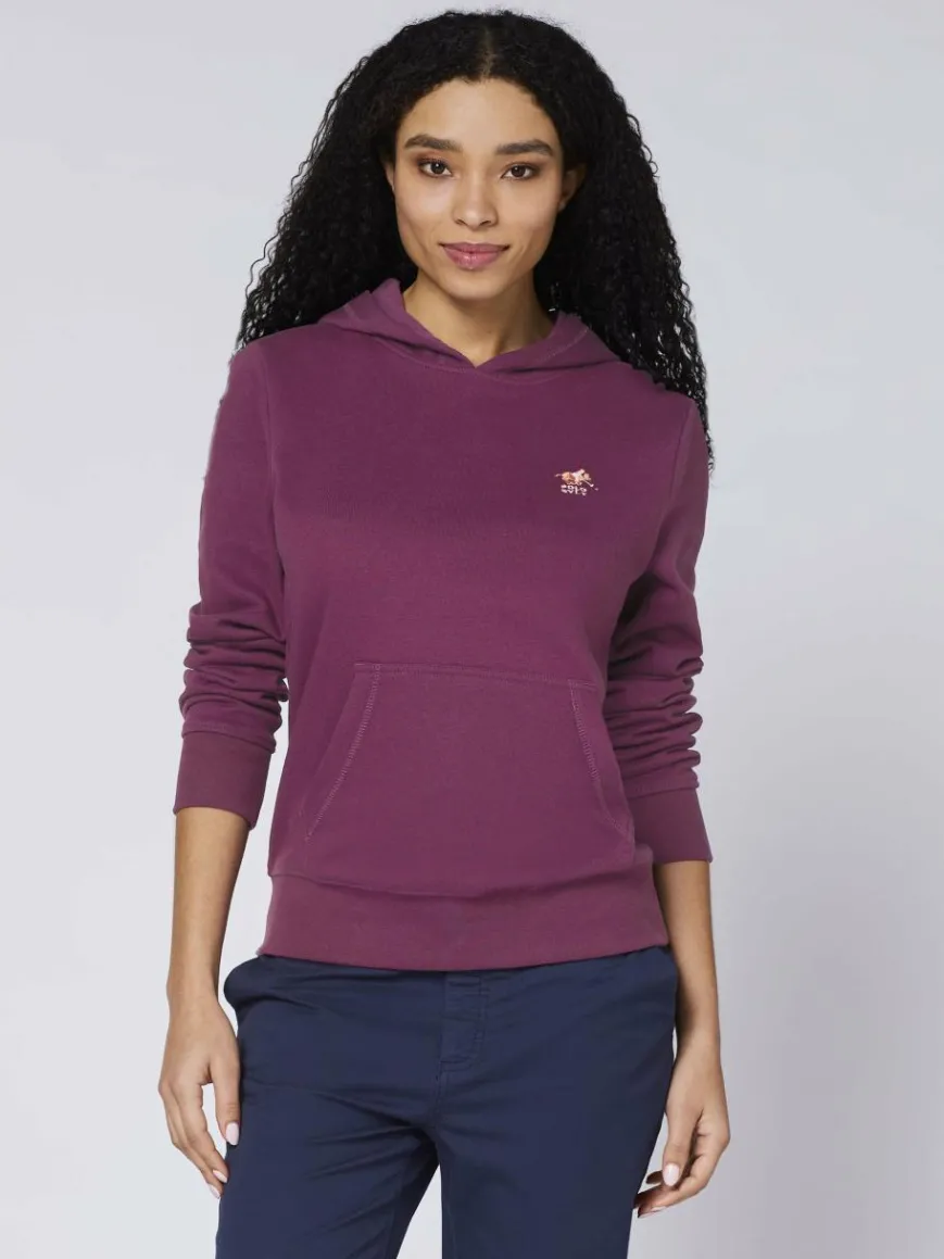 Polo Sylt Sweatshirts & Sweatjacken*Damen Kapuzenpullover purple uni