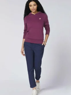 Polo Sylt Sweatshirts & Sweatjacken*Damen Kapuzenpullover purple uni