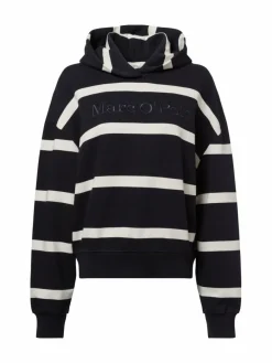 Marc O'Polo Sweatshirts & Sweatjacken*Damen Kapuzenpullover marine gestreift