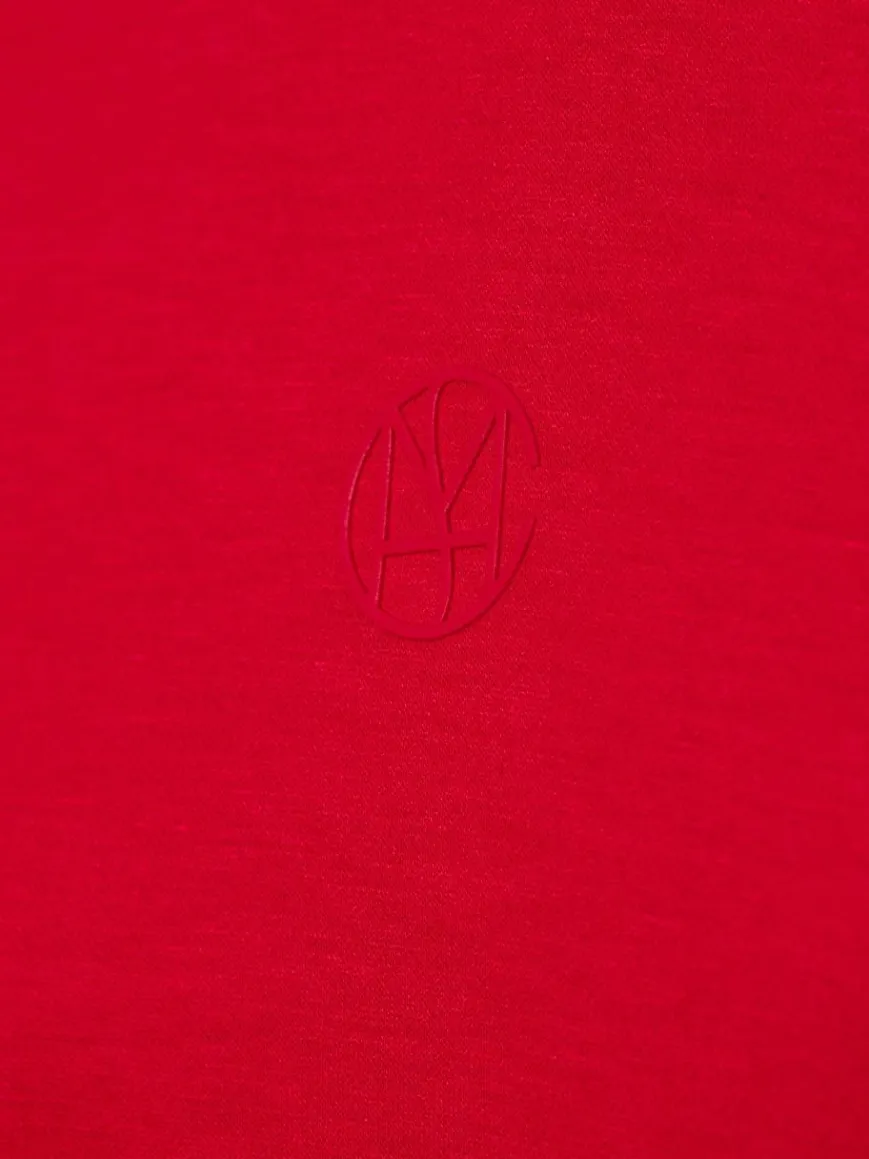 Msch Copenhagen Sweatshirts & Sweatjacken*Damen Kapuzenpullover rot uni