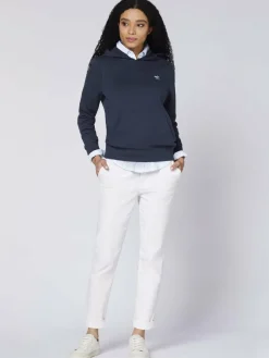 Polo Sylt Sweatshirts & Sweatjacken*Damen Kapuzenpullover marine blau uni
