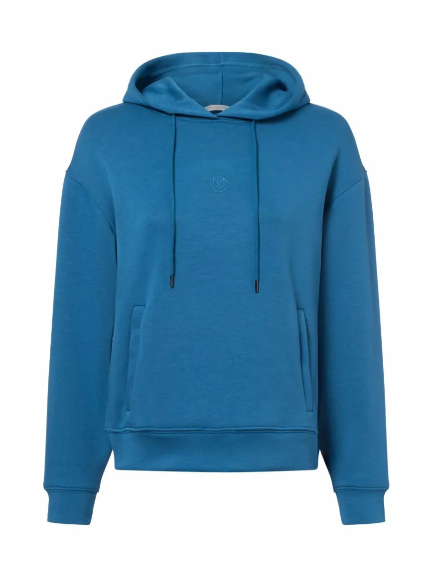Msch Copenhagen Sweatshirts & Sweatjacken*Damen Kapuzenpullover blau uni