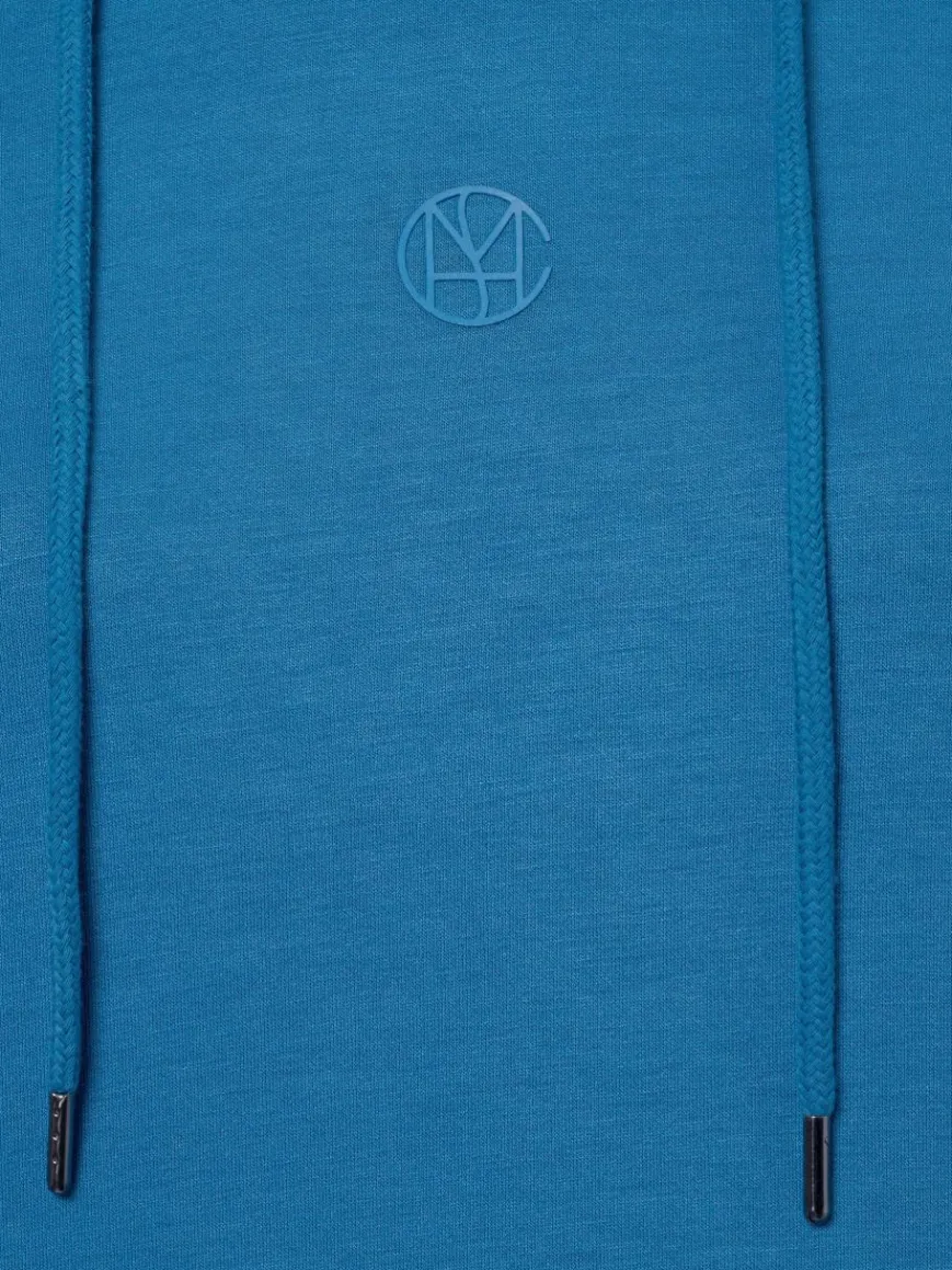 Msch Copenhagen Sweatshirts & Sweatjacken*Damen Kapuzenpullover blau uni