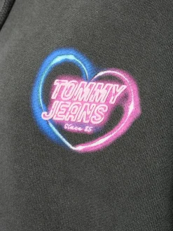 Tommy Jeans Sweatshirts & Sweatjacken*Damen Kapuzenpullover anthrazit bedruckt