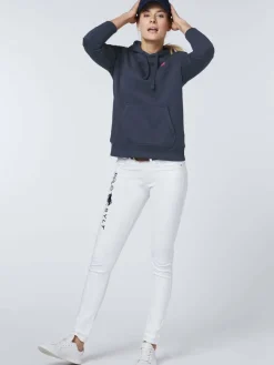 Polo Sylt Sweatshirts & Sweatjacken*Damen Kapuzenpullover marine blau uni