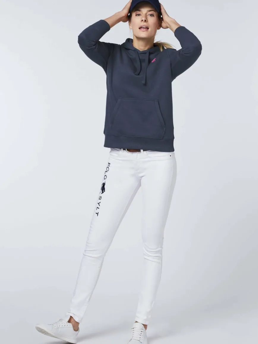 Polo Sylt Sweatshirts & Sweatjacken*Damen Kapuzenpullover marine blau uni