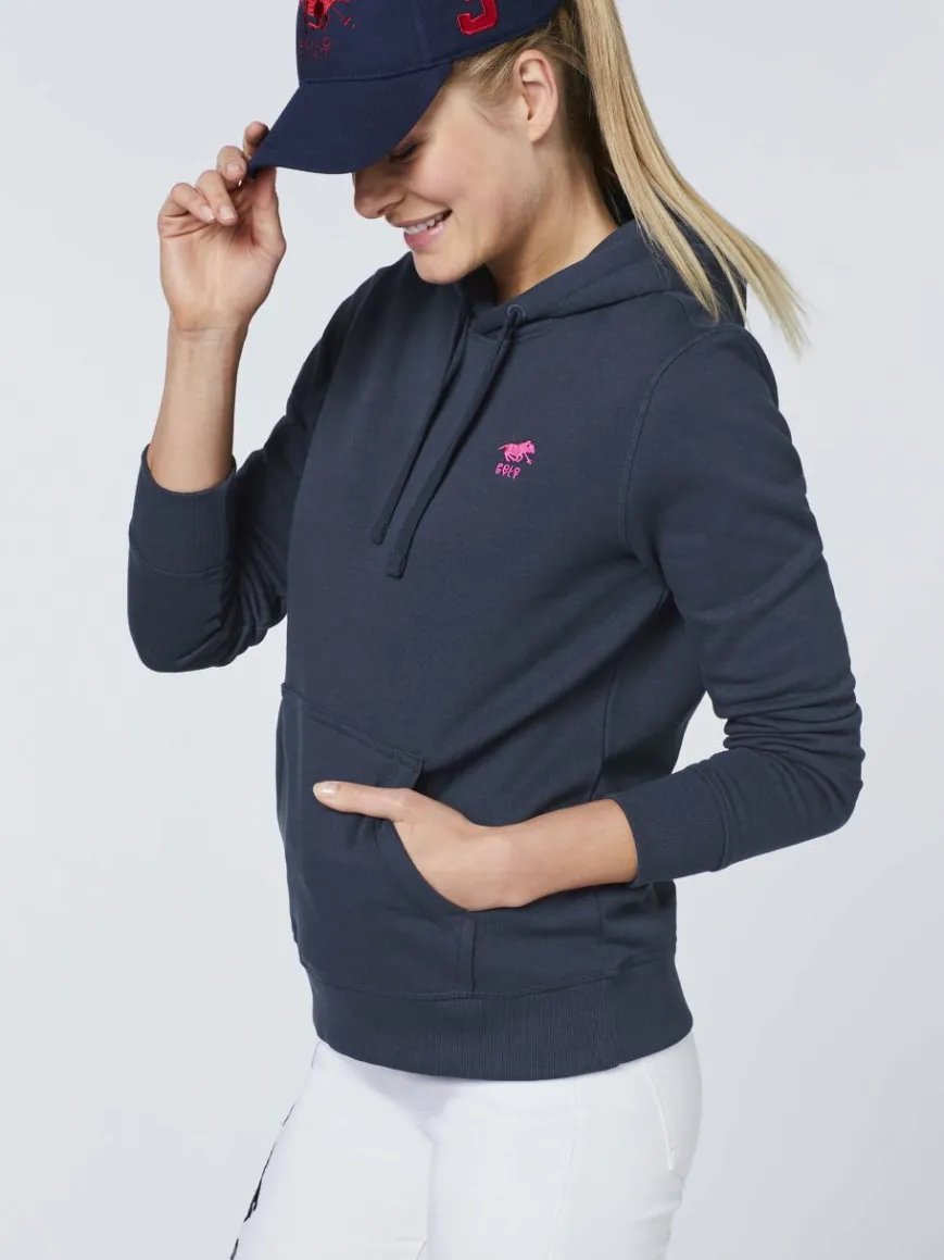 Polo Sylt Sweatshirts & Sweatjacken*Damen Kapuzenpullover marine blau uni