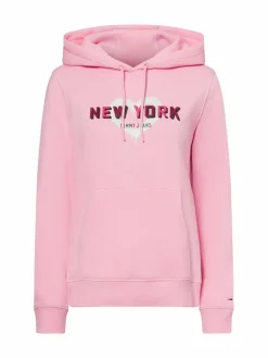 Tommy Jeans Sweatshirts & Sweatjacken*Damen Kapuzenpullover rosa uni