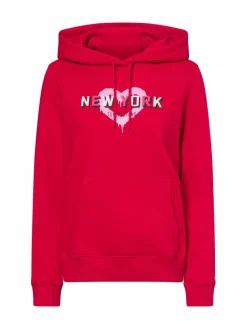 Tommy Jeans Sweatshirts & Sweatjacken*Damen Kapuzenpullover rot uni