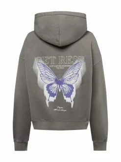 PEGADOR Sweatshirts & Sweatjacken*Damen Kapuzenpullover - Lena grau uni