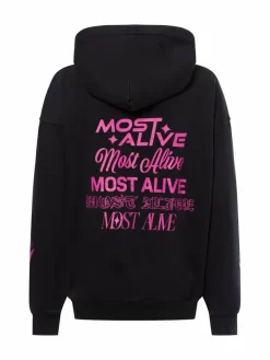 PEGADOR Sweatshirts & Sweatjacken*Damen Kapuzenpullover - Mei schwarz bedruckt