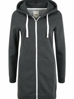 OXMO Sweatshirts & Sweatjacken*Damen Kapuzensweatjacke - OXOlinda grau uni