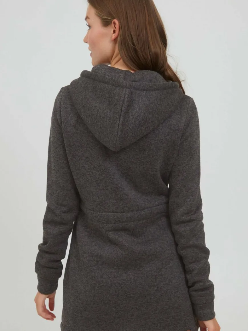 OXMO Sweatshirts & Sweatjacken*Damen Kapuzensweatjacke - OXThora schwarz uni