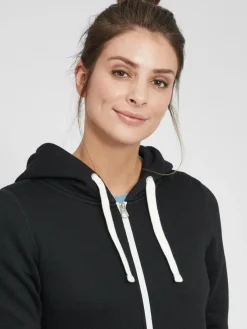 OXMO Sweatshirts & Sweatjacken*Damen Kapuzensweatjacke - OXOlinda schwarz uni