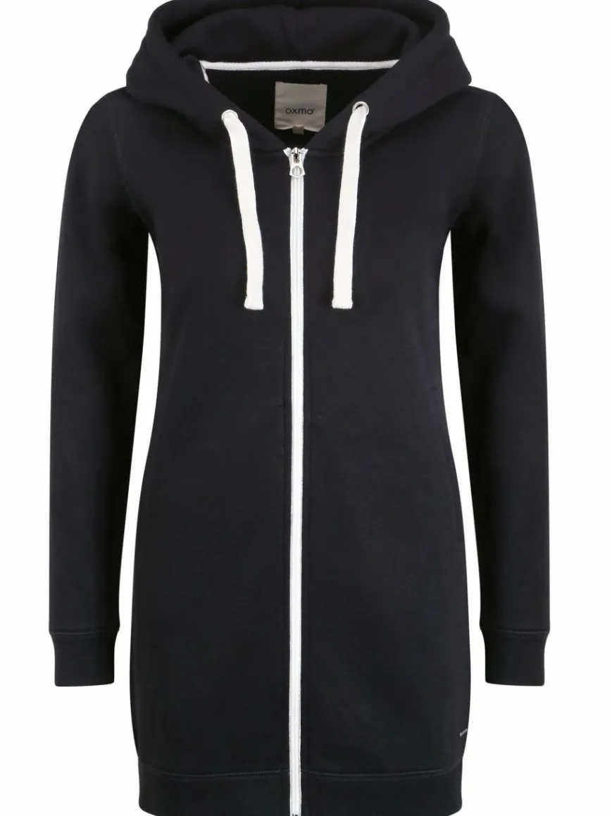 OXMO Sweatshirts & Sweatjacken*Damen Kapuzensweatjacke - OXOlinda schwarz uni