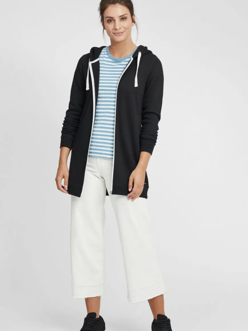 OXMO Sweatshirts & Sweatjacken*Damen Kapuzensweatjacke - OXOlinda schwarz uni