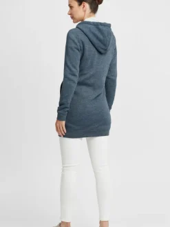 OXMO Sweatshirts & Sweatjacken*Damen Kapuzensweatjacke - OXOlinda blau uni