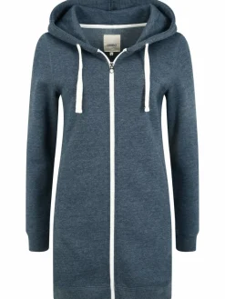 OXMO Sweatshirts & Sweatjacken*Damen Kapuzensweatjacke - OXOlinda blau uni