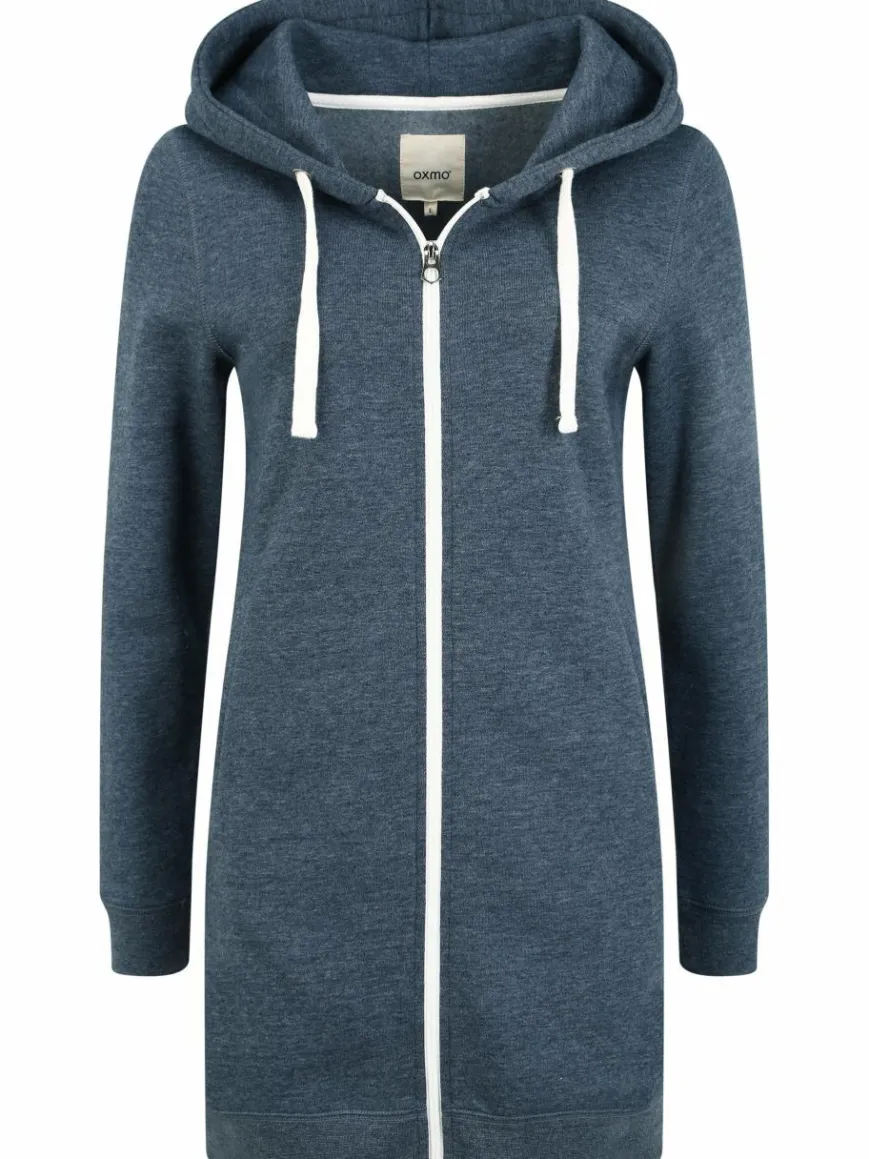 OXMO Sweatshirts & Sweatjacken*Damen Kapuzensweatjacke - OXOlinda blau uni