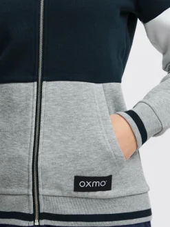 OXMO Sweatshirts & Sweatjacken*Damen Kapuzensweatjacke - OXOmanna blau gestreift