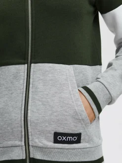 OXMO Sweatshirts & Sweatjacken*Damen Kapuzensweatjacke - OXOmanna grün gestreift