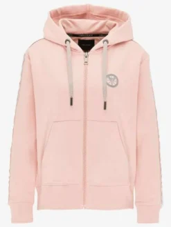 Carlo Colucci Sweatshirts & Sweatjacken*Damen Kapuzensweatjacke - Cattaruzza rosa uni