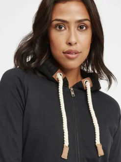 OXMO Sweatshirts & Sweatjacken*Damen Kapuzensweatjacke - OXMatilda schwarz uni