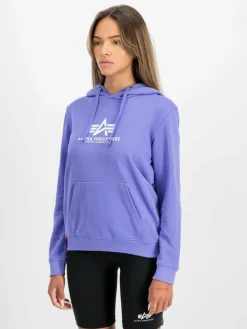 Alpha Industries Sweatshirts & Sweatjacken*Damen Kapuzensweatshirt lila bedruckt