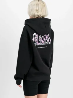 Alpha Industries Sweatshirts & Sweatjacken*Damen Kapuzensweatshirt schwarz uni