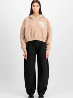 Alpha Industries Sweatshirts & Sweatjacken*Damen Kapuzensweatshirt koralle bedruckt