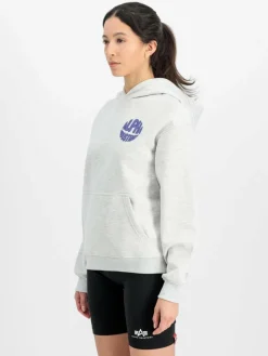 Alpha Industries Sweatshirts & Sweatjacken*Damen Kapuzensweatshirt grau uni