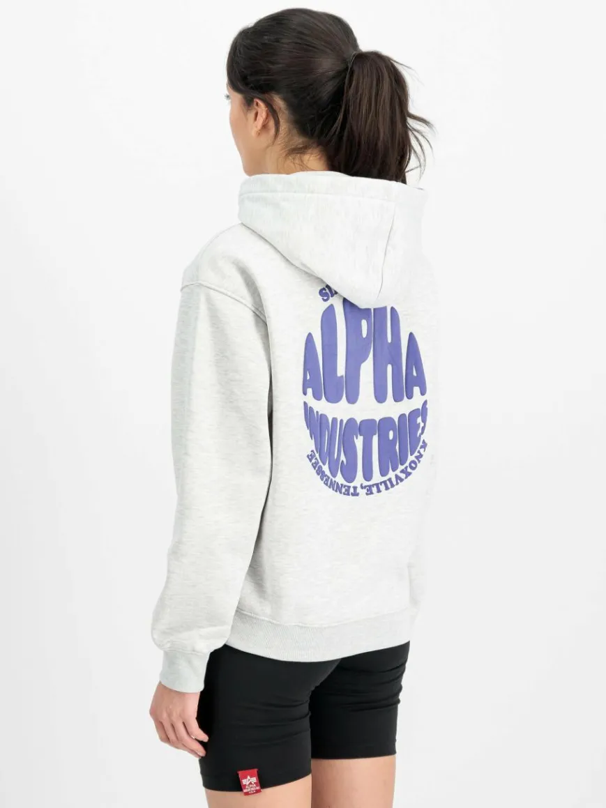 Alpha Industries Sweatshirts & Sweatjacken*Damen Kapuzensweatshirt grau uni