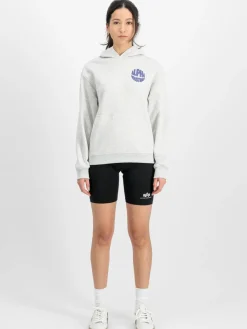 Alpha Industries Sweatshirts & Sweatjacken*Damen Kapuzensweatshirt grau uni