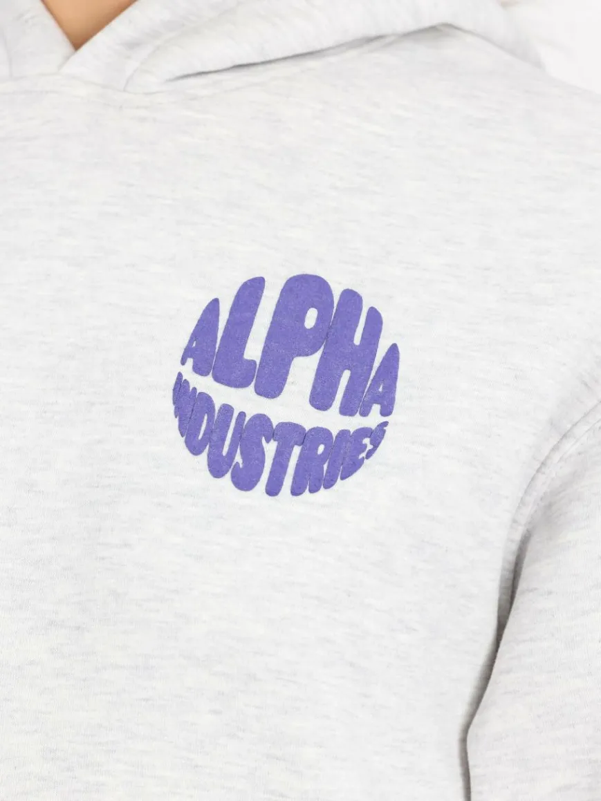 Alpha Industries Sweatshirts & Sweatjacken*Damen Kapuzensweatshirt grau uni