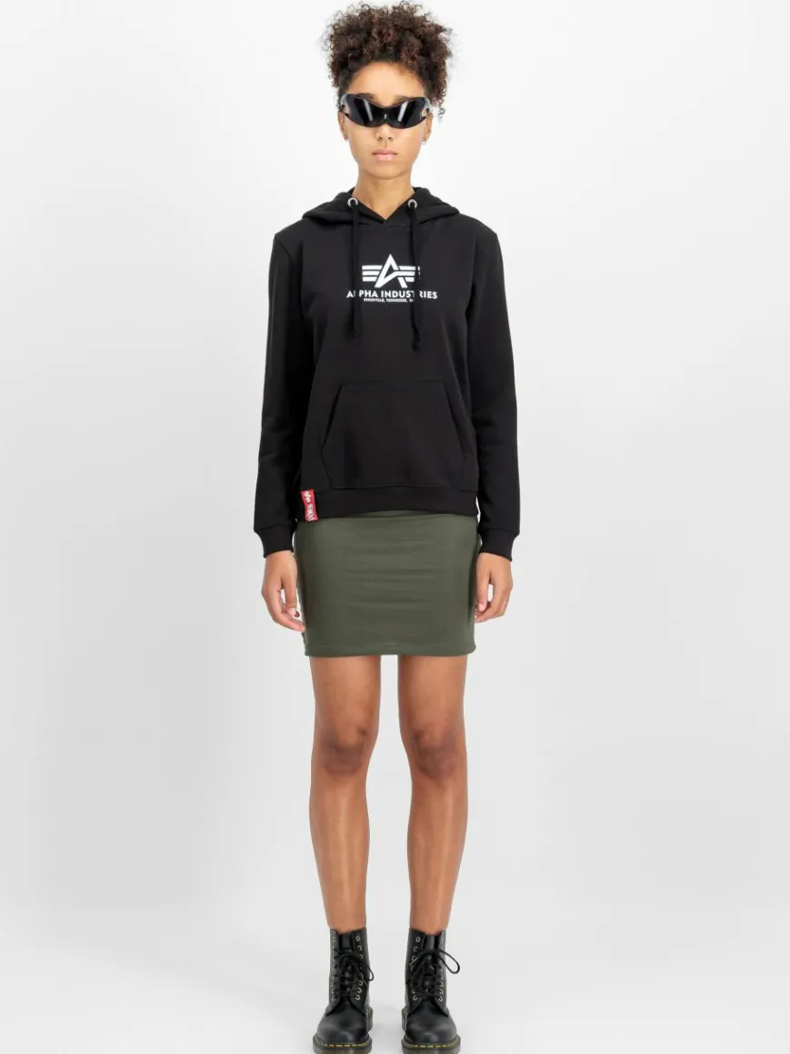 Alpha Industries Sweatshirts & Sweatjacken*Damen Kapuzensweatshirt schwarz bedruckt
