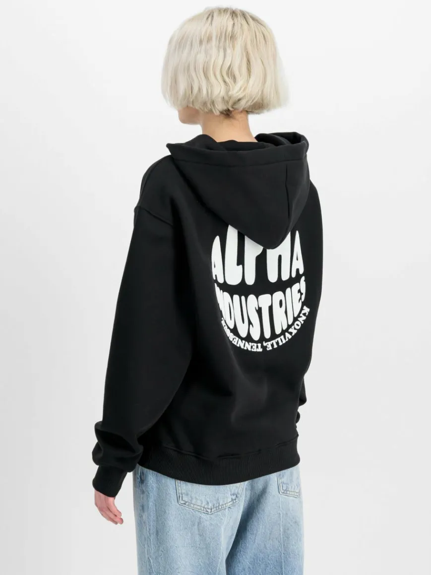 Alpha Industries Sweatshirts & Sweatjacken*Damen Kapuzensweatshirt schwarz uni