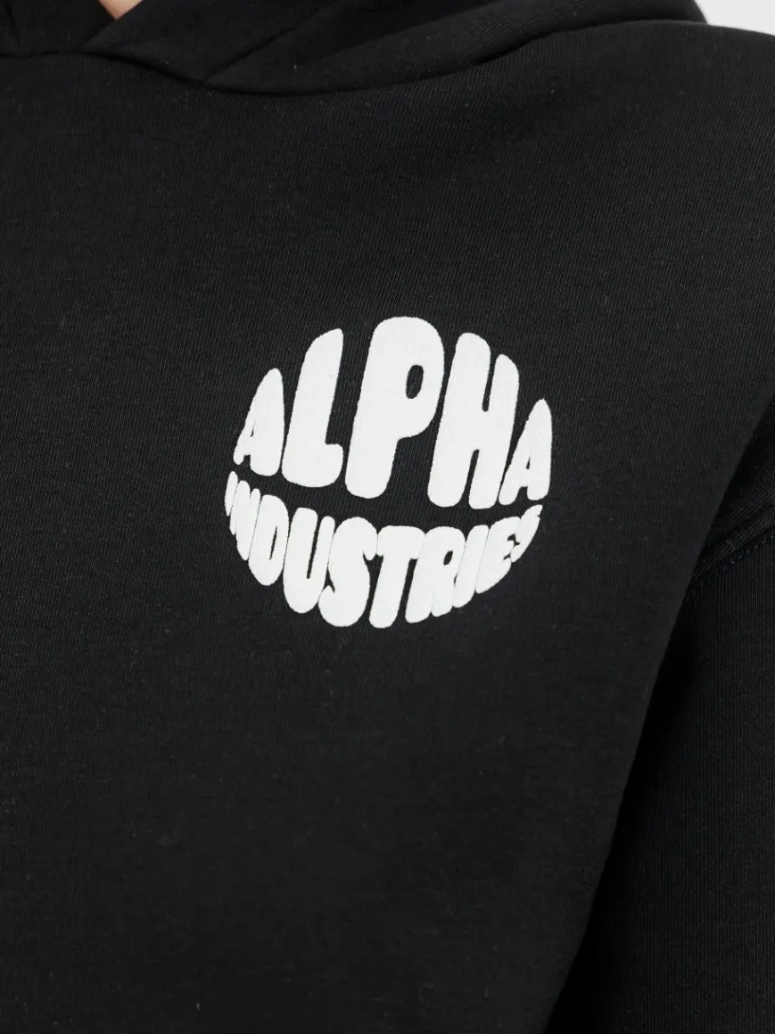 Alpha Industries Sweatshirts & Sweatjacken*Damen Kapuzensweatshirt schwarz uni