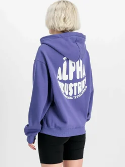 Alpha Industries Sweatshirts & Sweatjacken*Damen Kapuzensweatshirt purple uni