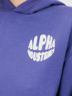 Alpha Industries Sweatshirts & Sweatjacken*Damen Kapuzensweatshirt purple uni