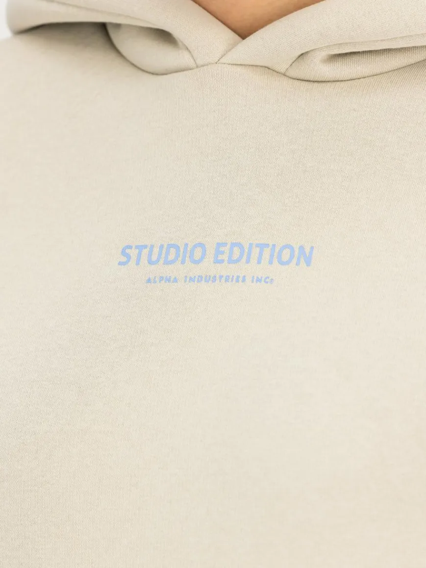 Alpha Industries Sweatshirts & Sweatjacken*Damen Kapuzensweatshirt beige uni