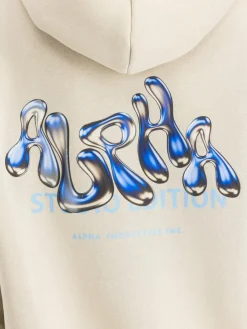 Alpha Industries Sweatshirts & Sweatjacken*Damen Kapuzensweatshirt beige uni